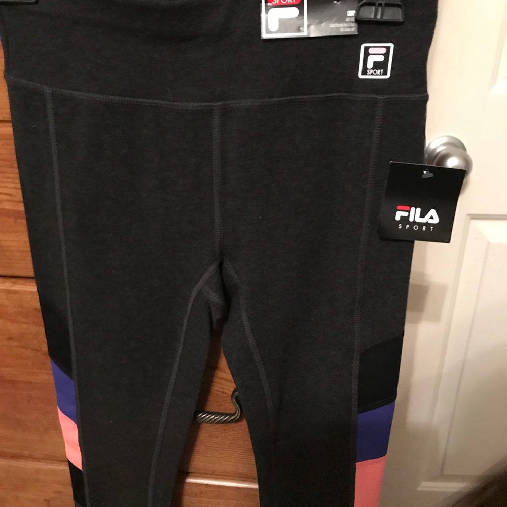 Black Fila Sport Crops